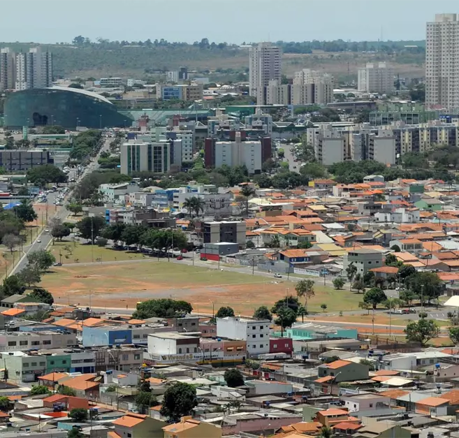 Foto aérea da região do Gama