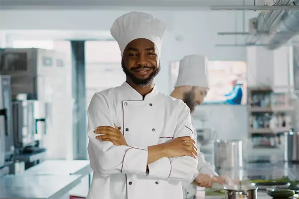 Foto de um chefe de cozinha